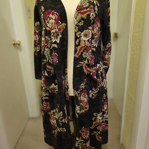 Lularoe Floral Long Duster Cardigan